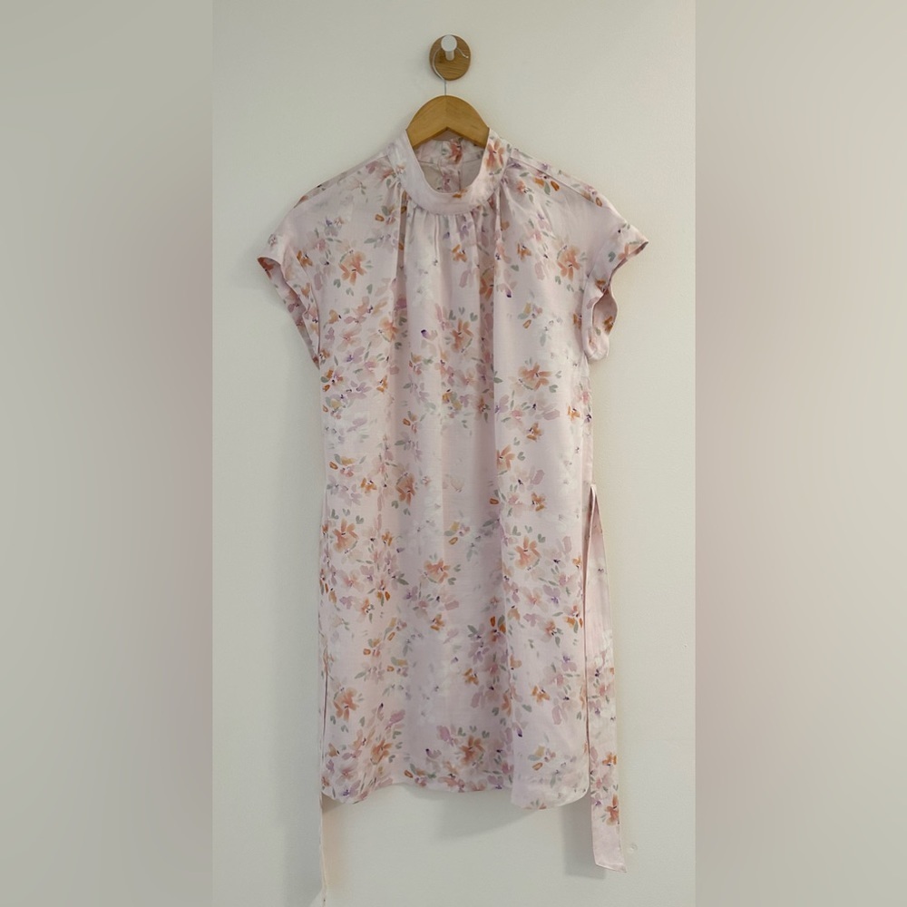 Cloth & Stone Floral Back Button Dress Size L / Pastel Pink - Picture 2 of 11